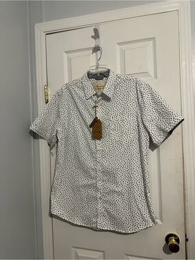 Weatherproof Vintage Men's Short Sleeve Button Down Shirt Size Large
